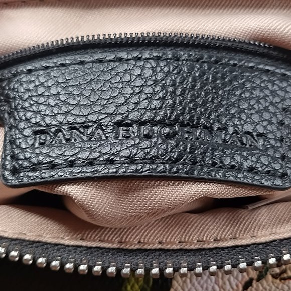 Dana Buchman Floral Purse Cross Body Adjustable Shoulder Strap Black Small - Picture 8 of 15